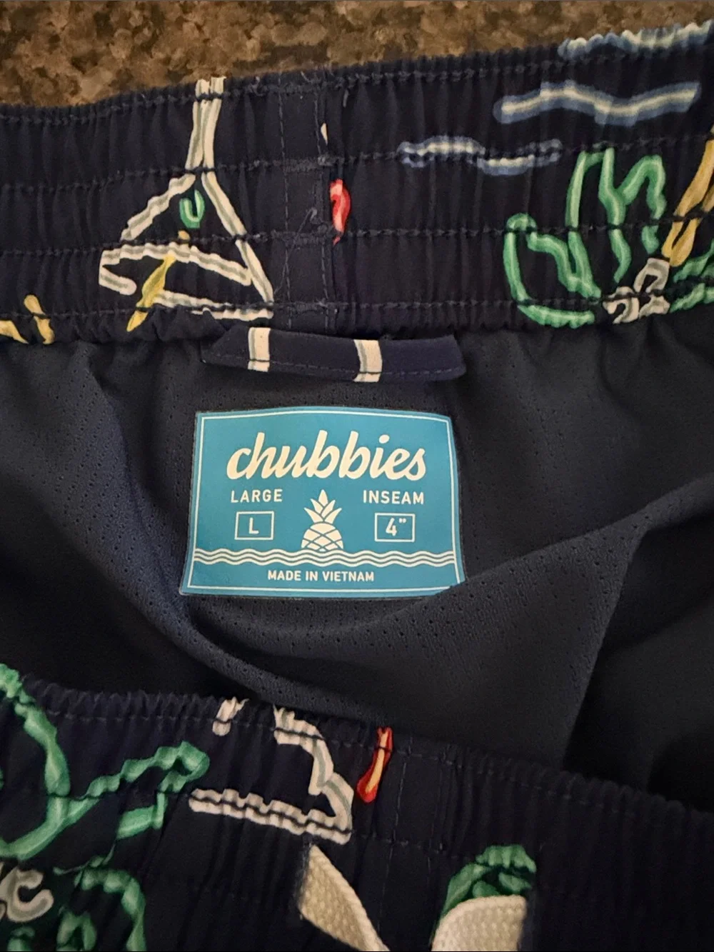 Chubbies Tropical Neon Print Swim Trunks